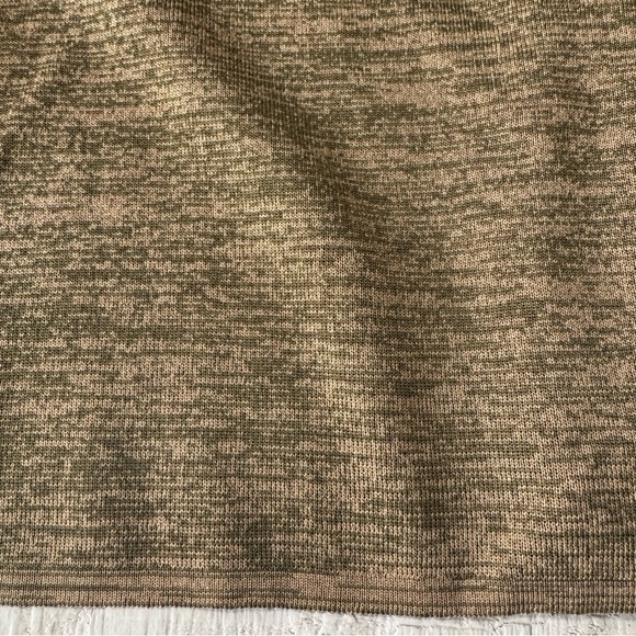 Exclusively Misook Knit Cardigan size XL Brown/Gold Black Trim Button Front - Picture 2 of 10